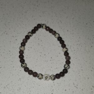 Elegant Beaded Bracelet with Christian Cross